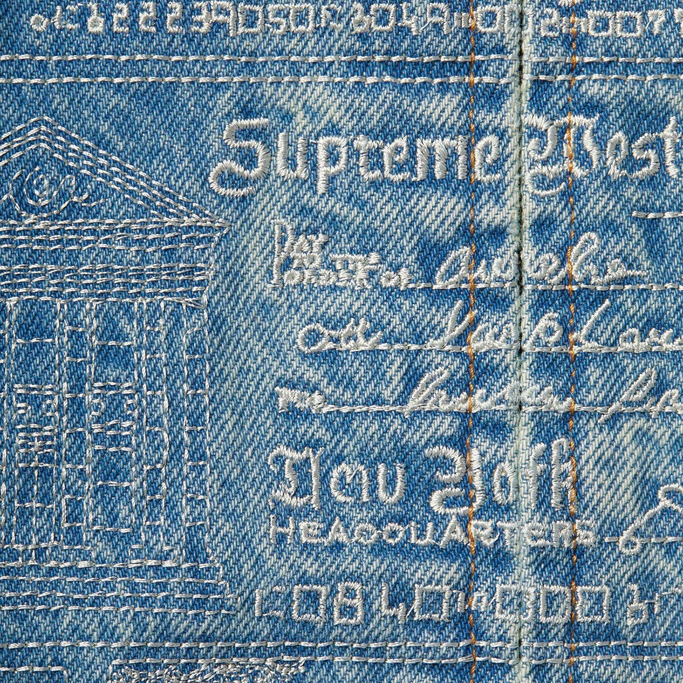 Checks Embroidered Denim Jacket view 2